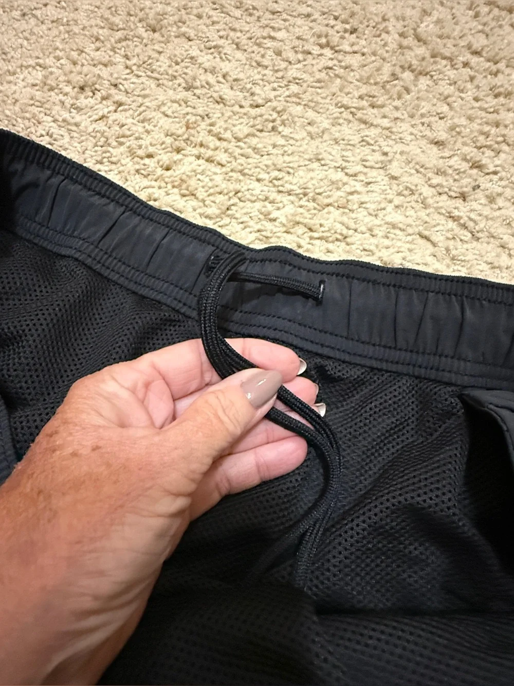 Men's Black Cargo Swim Shorts
